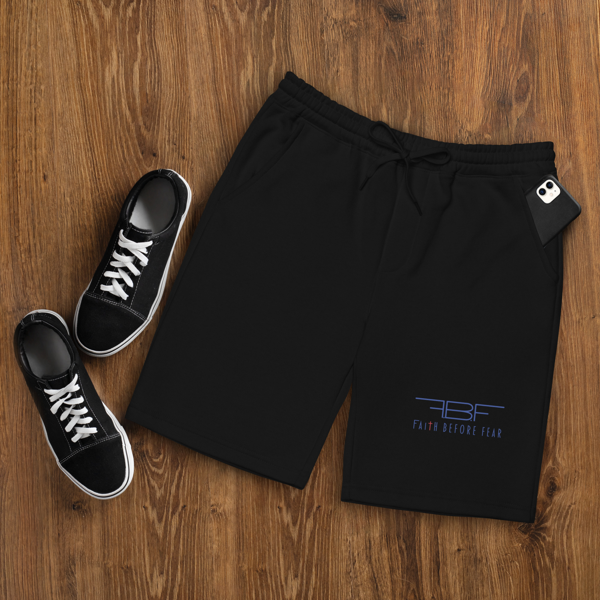 mens-fleece-shorts-black-front-696c787ccb818.jpg